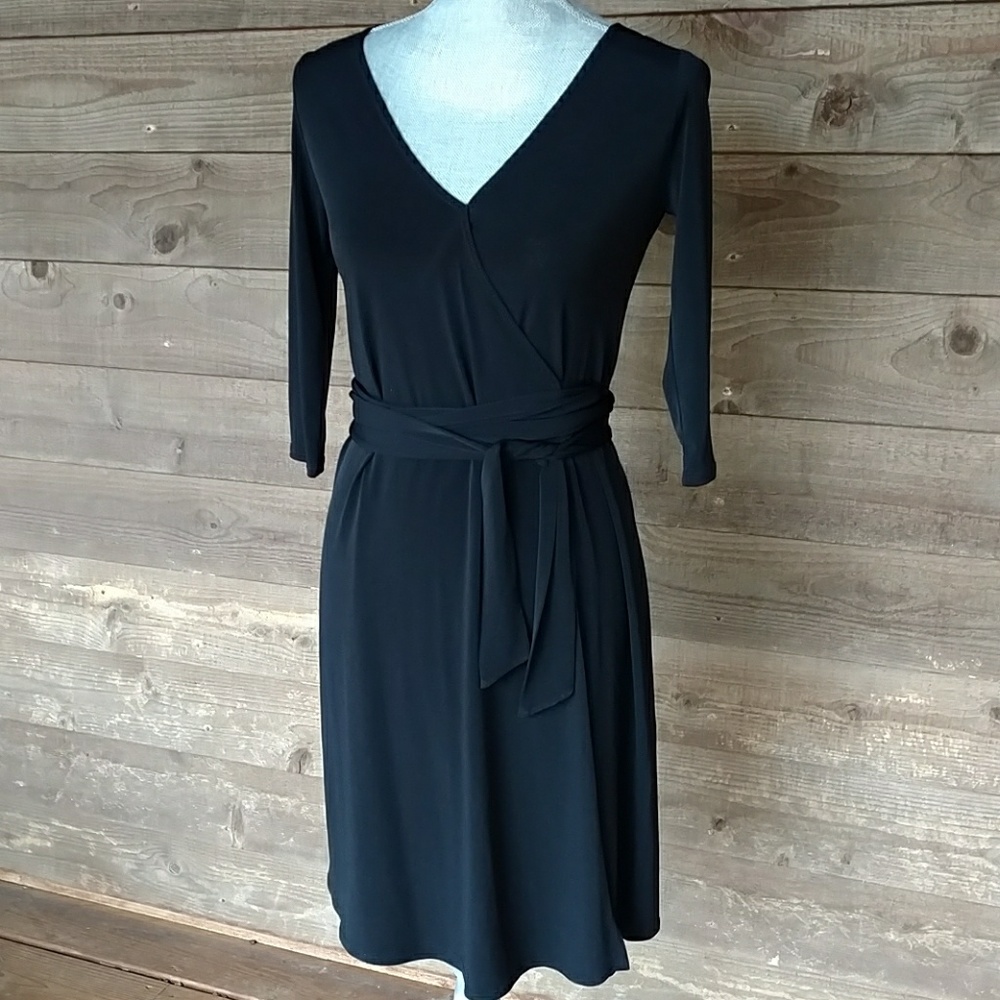 Moda International black wrap dress
